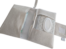Load image into Gallery viewer, Natural Linen Nappy Wallet