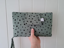 Load image into Gallery viewer, Green Dots Nappy Wallet (Pre Order - Dispatches in 10-12 days)
