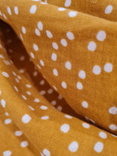 Load image into Gallery viewer, Mustard Dots Cotton Muslin Swaddle