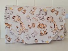 Load image into Gallery viewer, Baby African Animals Nappy change mat clutch
