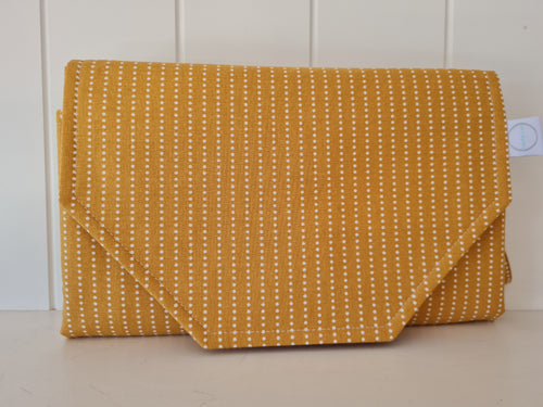 Mustards Stripes Nappy change mat clutch (Pre Order - Dispatches in 12 days)