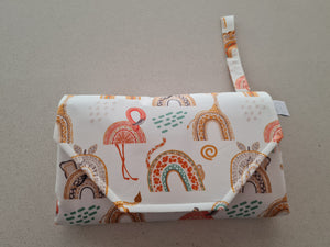 Boho Animal Rainbows Nappy Change Mat Clutch (Pre Order - Dispatches in 12 days)