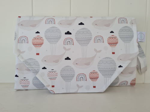 Floating Whales Nappy Change Mat Clutch