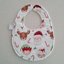 Load image into Gallery viewer, Santa &amp; Friends Oval Bib