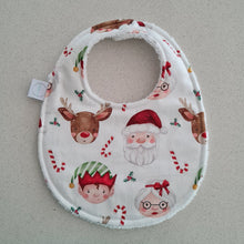 Load image into Gallery viewer, Santa &amp; Friends Oval Bib