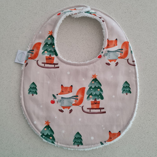 Foxy Xmas Oval Bib