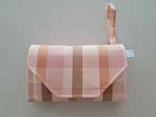 Load image into Gallery viewer, Ivory &amp; Pink Gingham change mat clutch (Pre Order - Dispatches in 12 days)