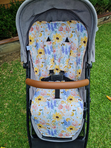 Spring Bee / Dusty Rose Universal Pram Liner