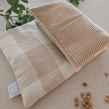 Load image into Gallery viewer, Beige Gingham Linen Medium Heat pack