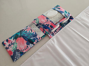 Abstract Floral Nappy change mat clutch DELUXE (Pre order - Dispatches in 12 days)