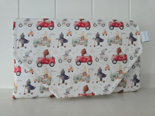 Vintage car race Nappy change mat clutch STANDARD