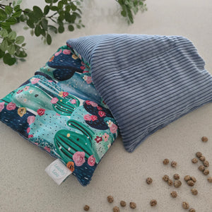 Floral Cactus / Blue Corduroy Large Heat pack