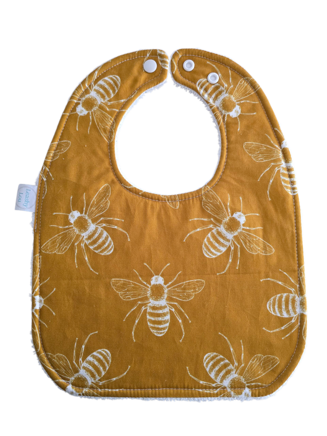 Mustard Bees waterproof Bib