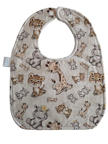 Safari Baby Animals waterproof Bib