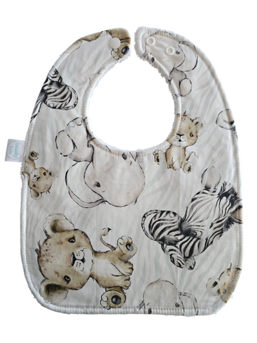 African Animals waterproof Bib