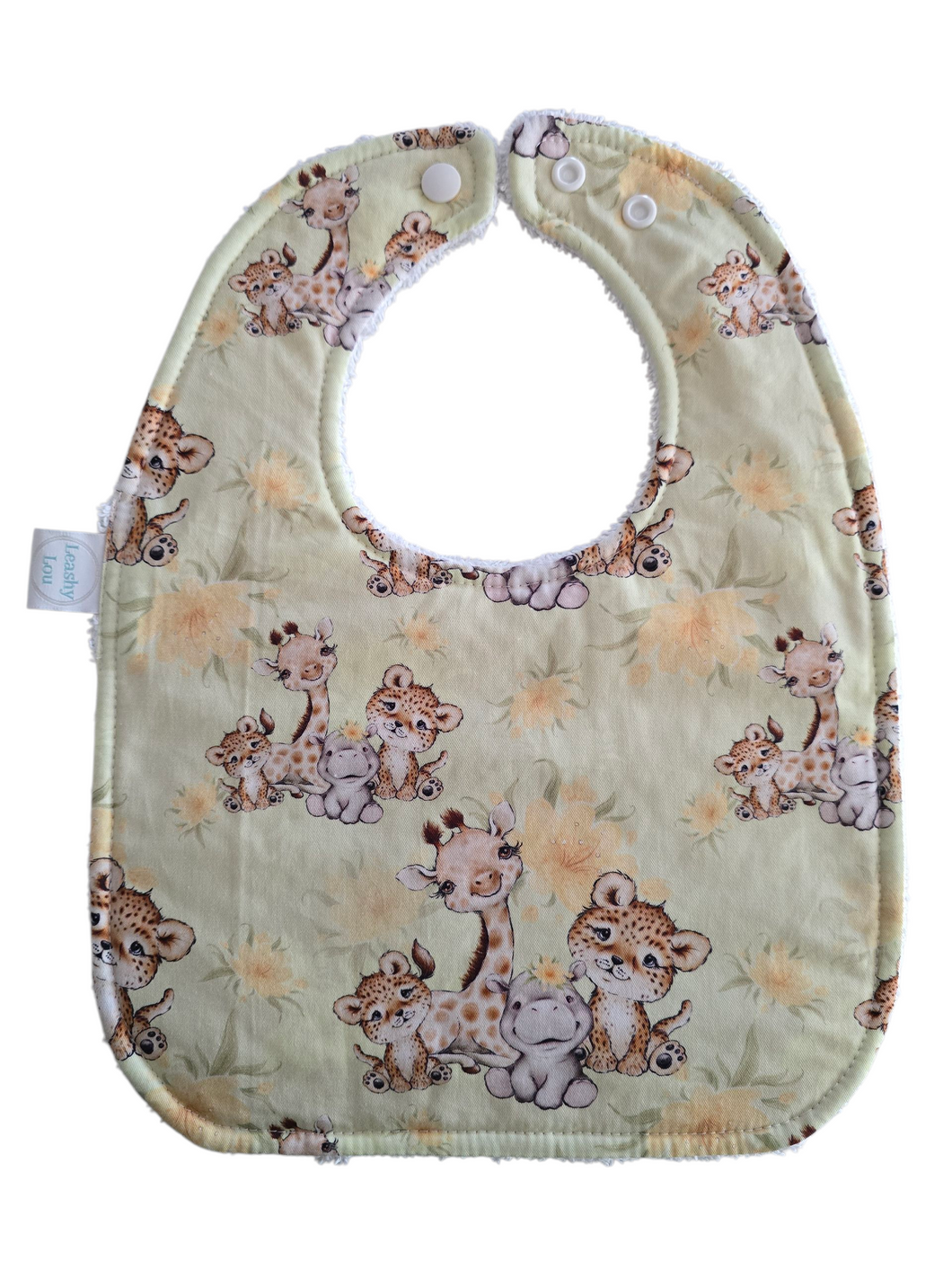 Green Safari Animals Waterproof Bib