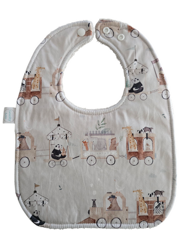 Animal Train waterproof Bib