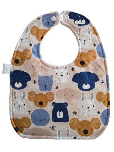 Animal Faces Waterproof Bib