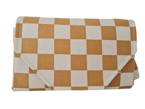 Mustard Check change mat clutch DELUXE (Pre orders- dispatches in 12 days)