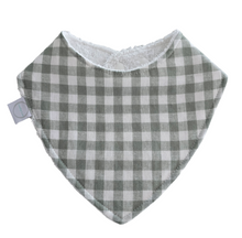 Load image into Gallery viewer, Sage Gingham Dribble Bib