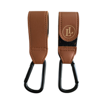 Load image into Gallery viewer, Tan Faux Leather Pram Hooks