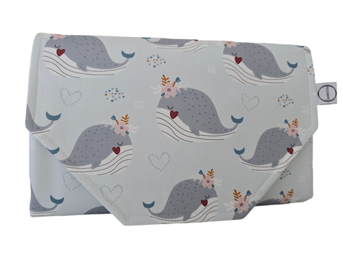 Wendy the Whale Nappy change mat clutch DELUXE