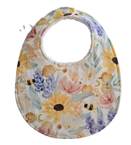 Spring Bees Oval Bib