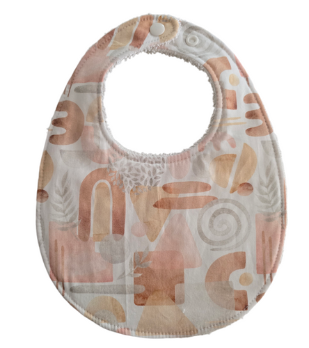 Abstract shapes Oval Bib