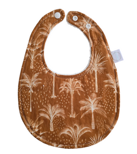 Mustard Palm Oval Bib