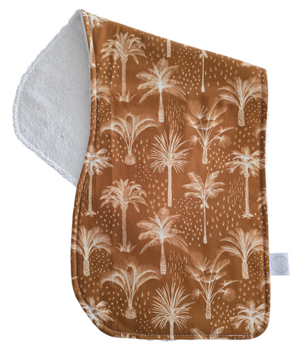 Mustard Palm Burp Cloth