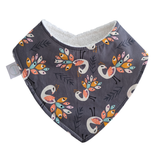 Peacock Dribble Bib