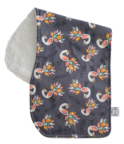 Peacock Burp Cloth