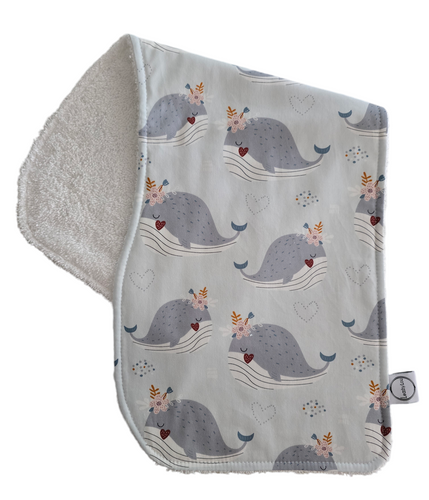 Wendy Whale Burp Cloth