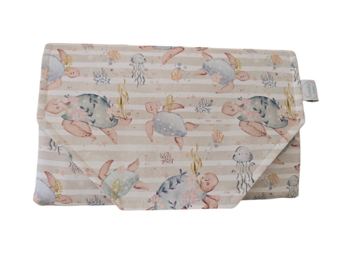 Stripe Turtle Nappy change mat clutch DELUXE