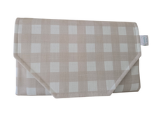 Load image into Gallery viewer, Beige Gingham change mat clutch DELUXE