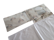 Load image into Gallery viewer, Floral Hearts Nappy change mat clutch DELUXE