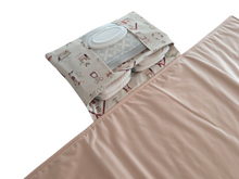Load image into Gallery viewer, Cottage Nappy change mat clutch - STANDARD w/Zippered Pocket