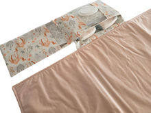 Load image into Gallery viewer, Floral Camel Nappy change mat clutch DELUXE
