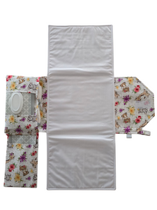 Floral Safari Babies change mat clutch DELUXE