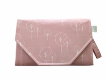 Load image into Gallery viewer, Pink Trees Nappy change mat clutch DELUXE