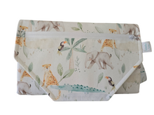 Load image into Gallery viewer, Leo Lion &amp; Friends Nappy change mat clutch w/Zippered Pocket