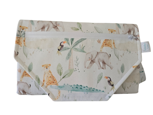 Leo Lion & Friends Nappy change mat clutch w/Zippered Pocket