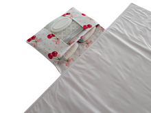 Load image into Gallery viewer, Cherry Bows Nappy change mat clutch STANDARD