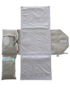 Linen Nappy change mat clutch DELUXE