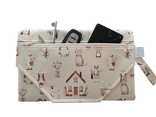 Load image into Gallery viewer, Cottage Nappy change mat clutch - STANDARD w/Zippered Pocket