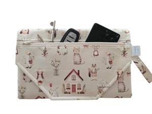 Cottage Nappy change mat clutch - STANDARD w/Zippered Pocket