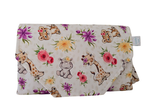 Floral Safari Babies change mat clutch DELUXE