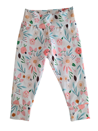 Pastel Flower Leggings sz 3-6 Months
