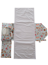 Load image into Gallery viewer, Floral Aussie Animals Nappy change mat clutch DELUXE
