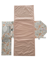 Load image into Gallery viewer, Floral Camel Nappy change mat clutch DELUXE